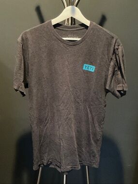 Yeti Black Short-Sleeve Crew with Teal Logo